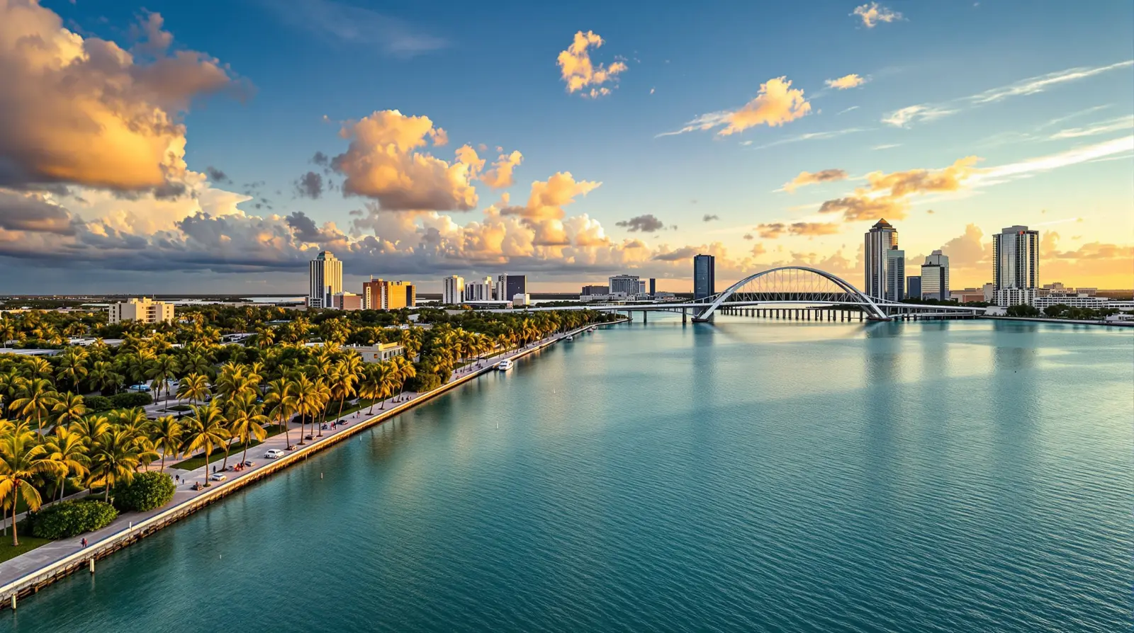Aerial view of Sarasota Florida coastline