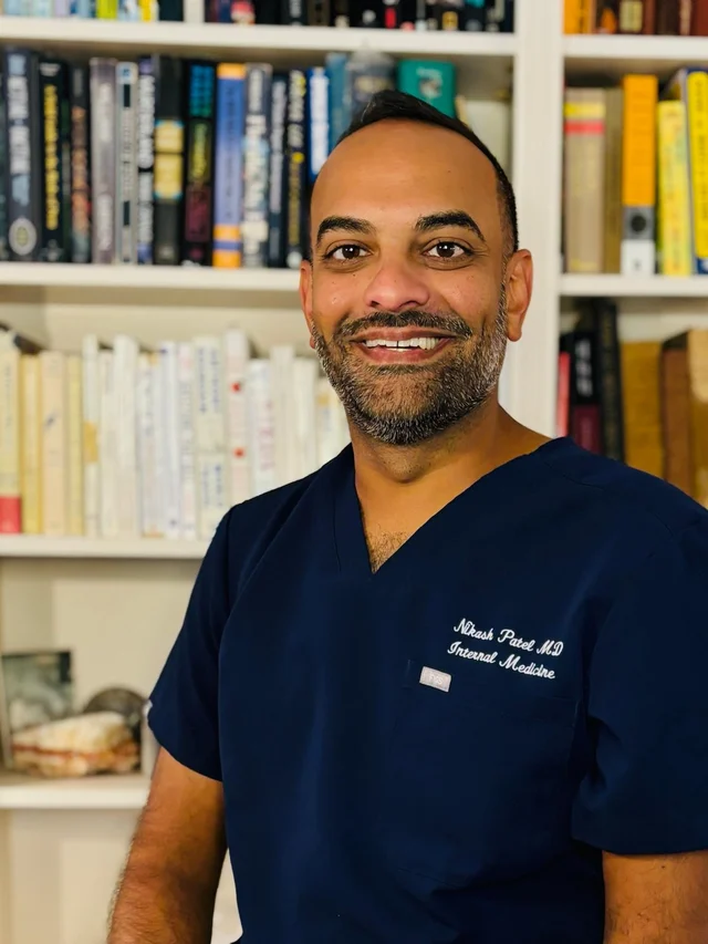 Dr. Nikash Patel, MD, board-certified internist and founder of Sarasota IV Doctors